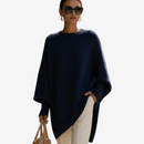 Dame Oversized Strikbluse med Flagermusstropper