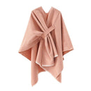 Anice poncho med wrap-model og åben front