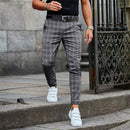 Théo - Trendy casual chinos med ternet mønster