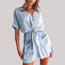Ava - Dame jumpsuit med V-hals & knapper foran