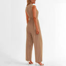 Caroline - Dame jumpsuit uden ærmer med vide ben og lommer