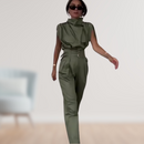 Ava - Ærmeløs stilfuld jumpsuit med taljebælte