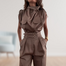 Ava - Ærmeløs stilfuld jumpsuit med taljebælte