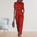 Ava - Ærmeløs stilfuld jumpsuit med taljebælte