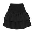 Mia - Flæseformet mini nederdel med smock i taljen og