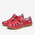 Dame slip-on sandaler med Velcro-strop