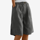 Kvindelige knælange shorts med elastisk talje