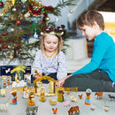 HolyJoy - Julekrybbe-kalender med 24 miniaturer i harpiks