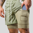 Jaxon – 2 i 1 sportsshorts med lynlåslommer