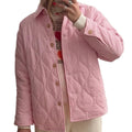 Celia - Dame oversized jakke med knaplukning og stribet