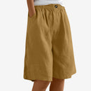 Kvindelige knælange shorts med elastisk talje