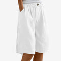 Kvindelige knælange shorts med elastisk talje