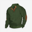 Langærmet sweater med knapkrave