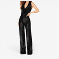 Damer Sequin Jumpsuit med Halterneck