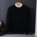 Benjamin sweater med rund hals og ribdetaljer