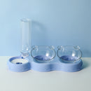 BowlEase – 3 i 1 kattefoderskål med vandbeholder og dobbelt skålopsætning