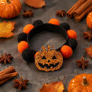 Kæledyr Halloween Halsbånd med Græskar og Dødningehoved Design