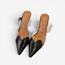 Dame spidse tå gennemsigtige slippers