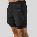 Jaxon – 2 i 1 sportsshorts med lynlåslommer
