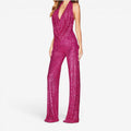 Damer Sequin Jumpsuit med Halterneck