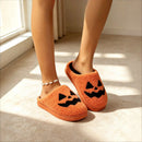 Halen - Halloween Slippers med Græskar Design