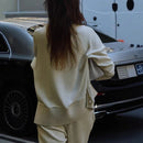 Ella - Loungewear-sæt med oversize striktrøje og brede