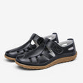 Dame slip-on sandaler med Velcro-strop