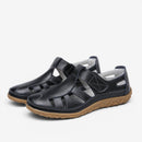 Dame slip-on sandaler med Velcro-strop