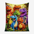 DinoPlush - Plys Tæppe med 3D Dinosaur Mønster