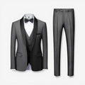 3-delt slim fit jakkesæt med blazer, vest og bukser