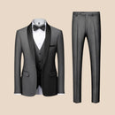 3-delt slim fit jakkesæt med blazer, vest og bukser