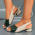 Sophia - Peep-toe sandaler med lav blokhæl