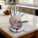 Halloween Skull Knife Holder with Knives
