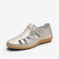 Dame slip-on sandaler med Velcro-strop
