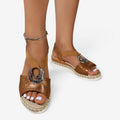 Dame kilehælssandaler med peep toe