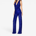 Damer Sequin Jumpsuit med Halterneck