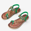 Dame flade sandaler med T-rem