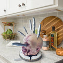 Halloween Skull Knife Holder with Knives
