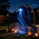 Grimglow - Oplyst Reaper Halloween Dekoration med LED Lanterne