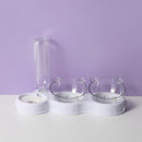 BowlEase – 3 i 1 kattefoderskål med vandbeholder og dobbelt skålopsætning