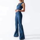 Lyra - Bodycon rygfri jumpsuit med hjerteformet design