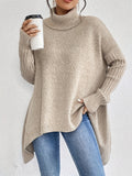 Lisa langærmet cashmere-trøje med rullekrave