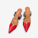 Dame spidse tå gennemsigtige slippers