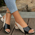 Sophia - Peep-toe sandaler med lav blokhæl