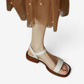 Dame sandaler med lav hæl