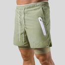 Jaxon – 2 i 1 sportsshorts med lynlåslommer