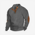 Langærmet sweater med knapkrave