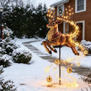 Yulebeam - Solcelle Juledekoration med Flyvende Julemandsslæde