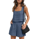 Nora - Frisk og elegant todelt sæt med vest & shorts