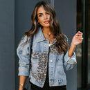 Jacqueline Leopard Print Langærmet Button Up Jakke